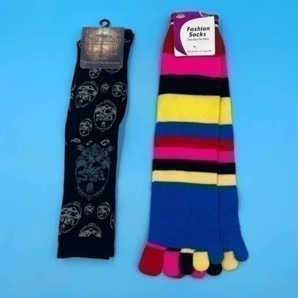 NWT - Twilight & Rainbow Colorful Toe SOCK’s Bundle
